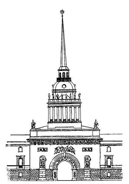 Санкт-Петербург контурный рисунок