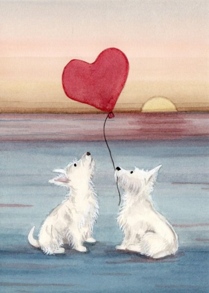 Акварельные животные мама и ребенок