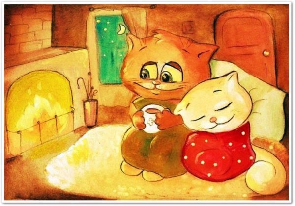 Акварельные животные мама и ребенок