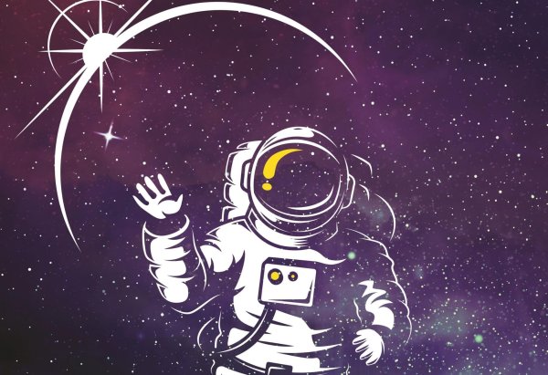 Космонавт в космосе