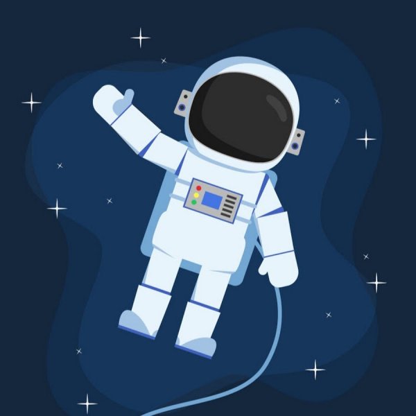 Космонавт на прозрачном фоне