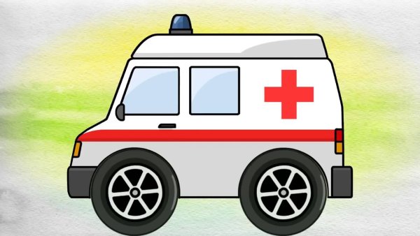 Машина скорой помощи мультяшная