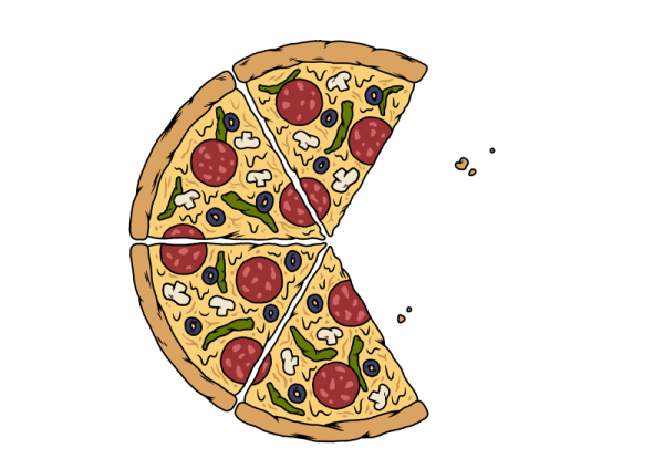 Наклейки еда пицца