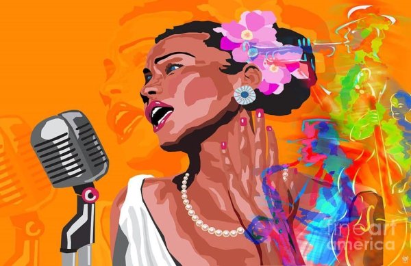 Женщина поёт джаз