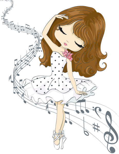 Мультяшная девочка поет