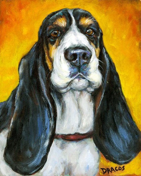 Бассет хаунд арт