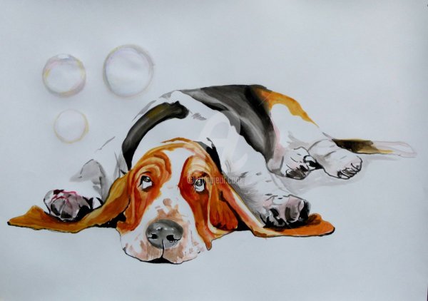 Бассет хаунд картина