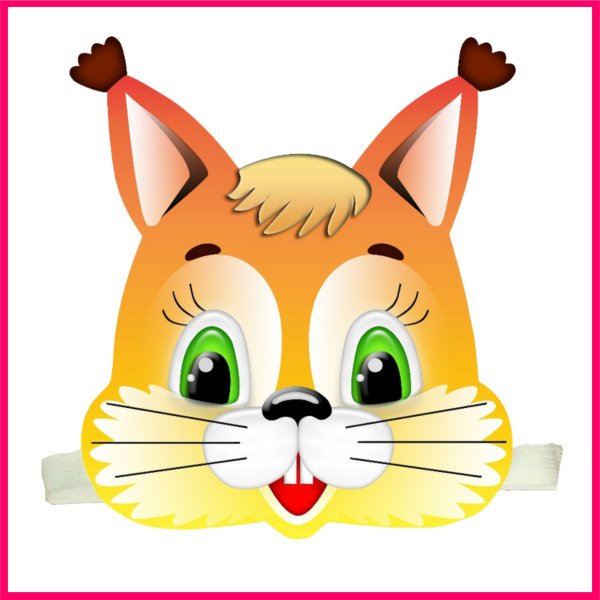 Маска-ободок Белочка. Ма-7975