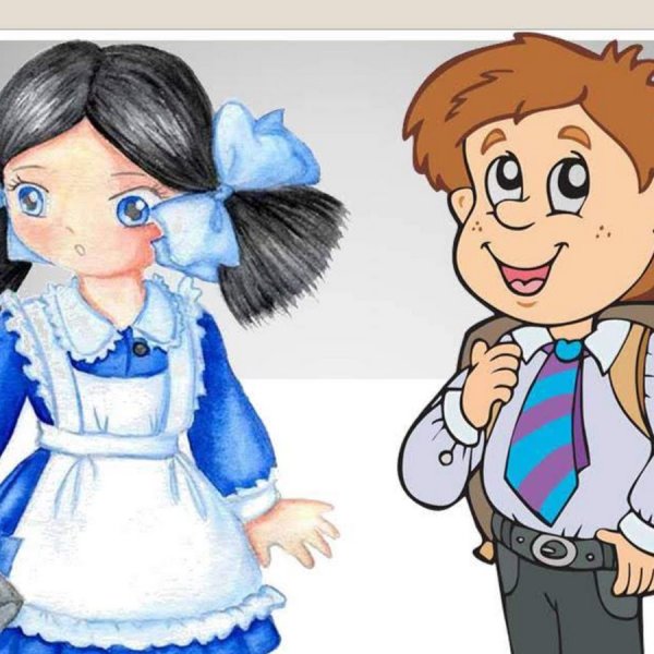 Первоклассник на прозрачном фоне