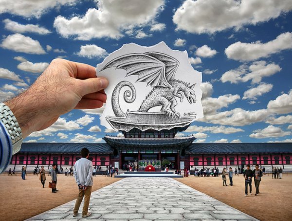 Бен Хайне карандаш против камеры