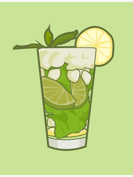 Стакан с напитком скетч