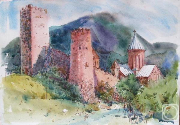Старый Тбилиси акварель