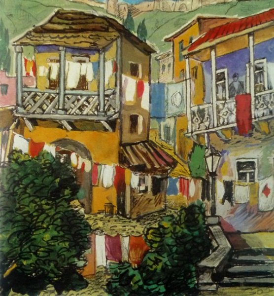 Векторный пейзаж Грузия