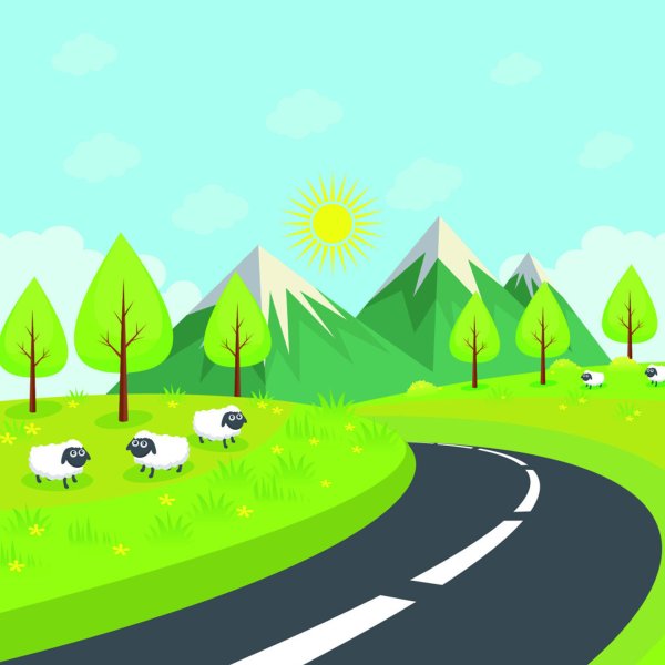 Город с дорогой