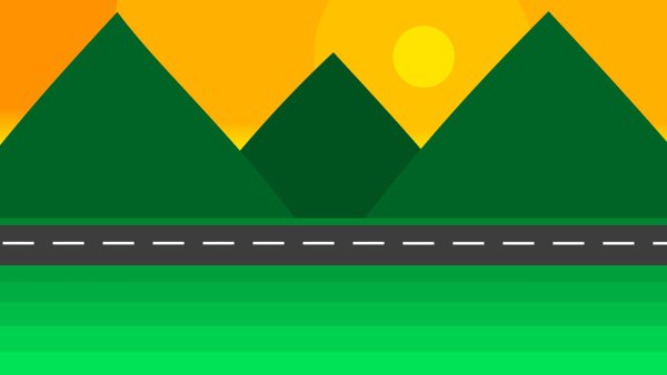 Дорога нарисованная