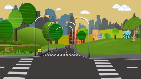 Дорога на прозрачном фоне