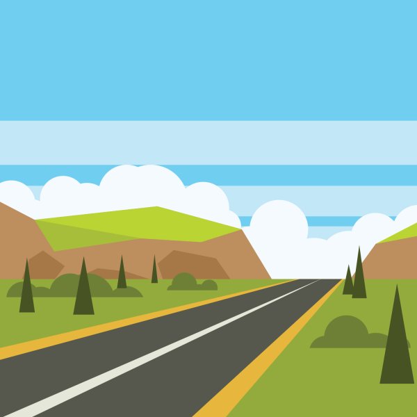 Дорога мультяшная