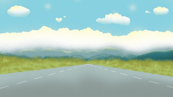 Дорога на прозрачном фоне