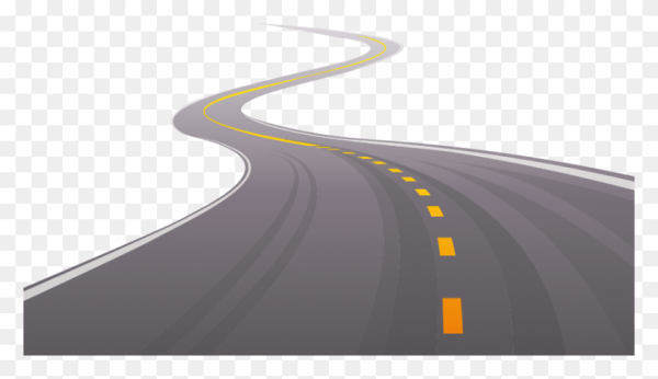 Прямая дорога на прозрачном фоне