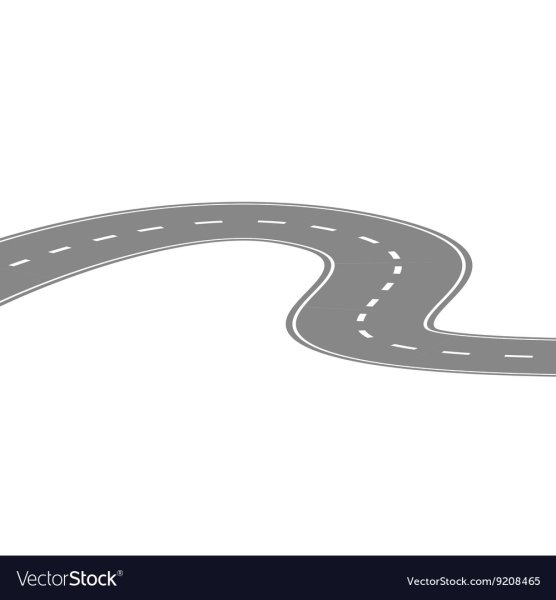 Иллюстрация дорога вектор сбоку