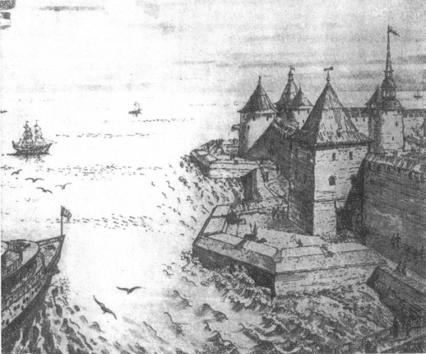 Шлиссельбургская крепость XVIII век живопись