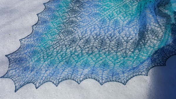 Кружевная шаль скетч