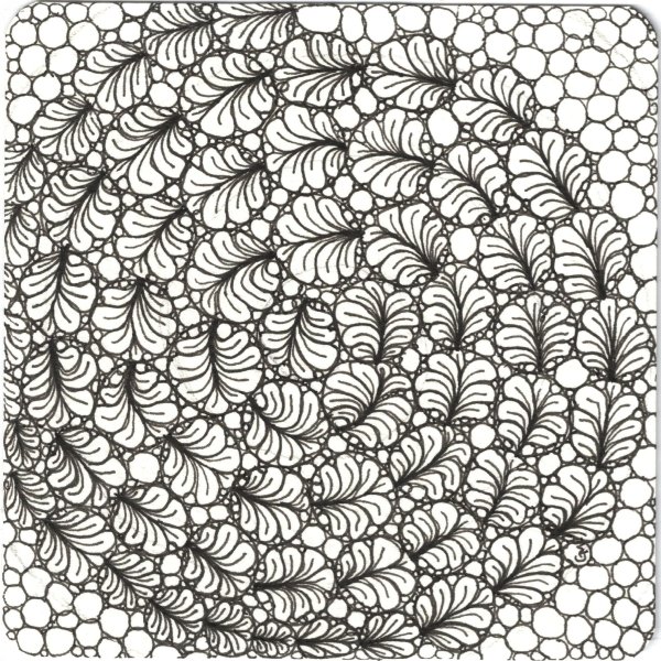 Зентангл спираль