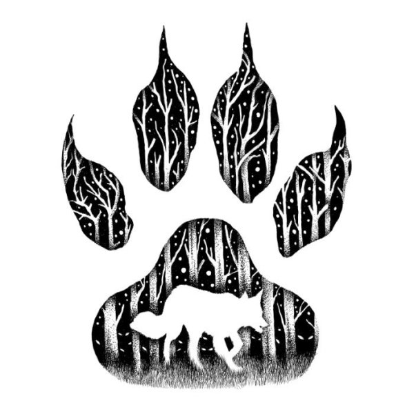 След лапы волка