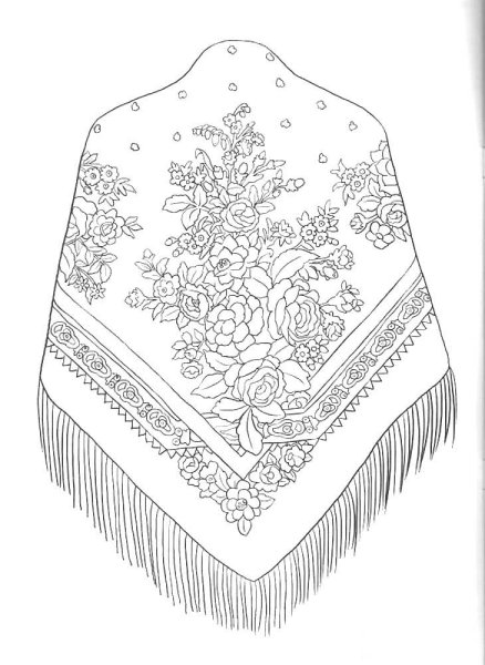 Шаль узором паучки крючком схема