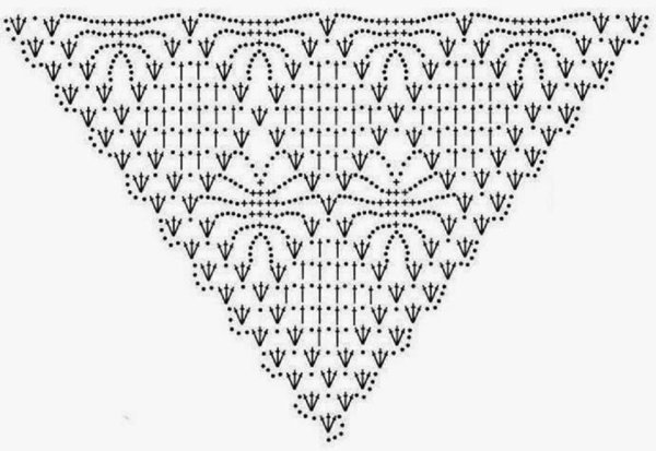 Шаль Crochet Shawl схема