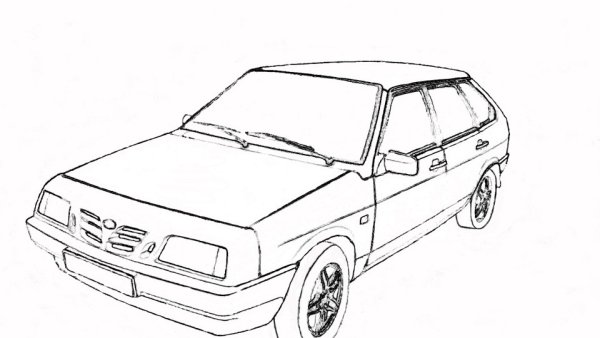 Раскраски машины ВАЗ 2109