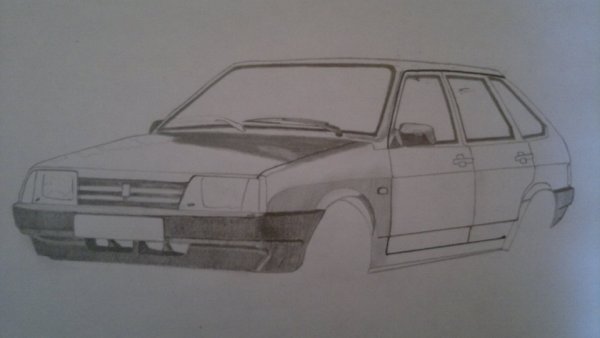 ВАЗ 2109 сзади рисунок