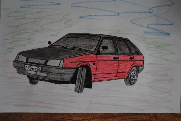 Лада 2109 карандашом