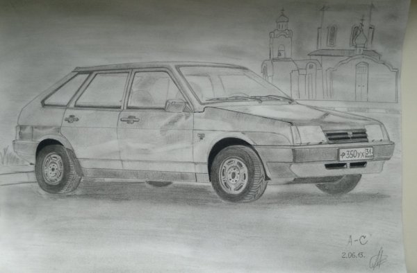 ВАЗ 2109 рисунок