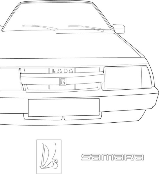 ВАЗ 2114 нарисованная спереди