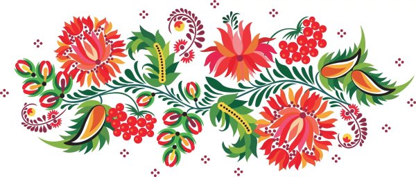 Петриковская роспись Рябинка