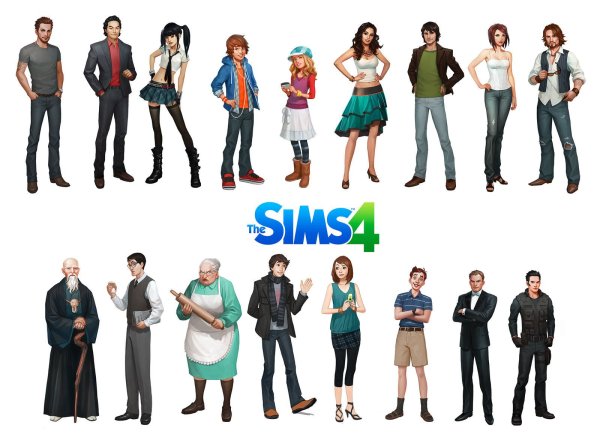 The SIMS 4 персонажи