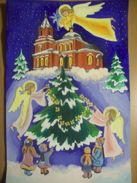 Рождественская звезда рисунок для конкурса