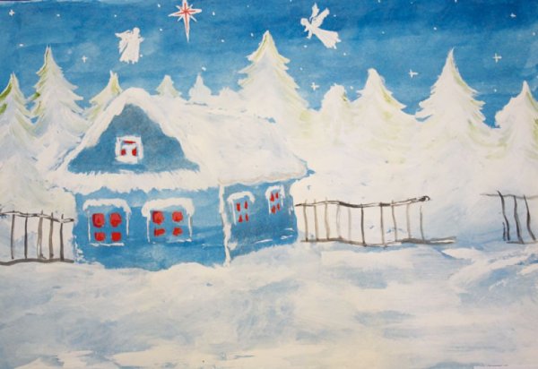 Рождественская звезда рисунок для конкурса