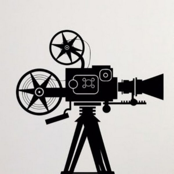 Старая кинокамера силуэт