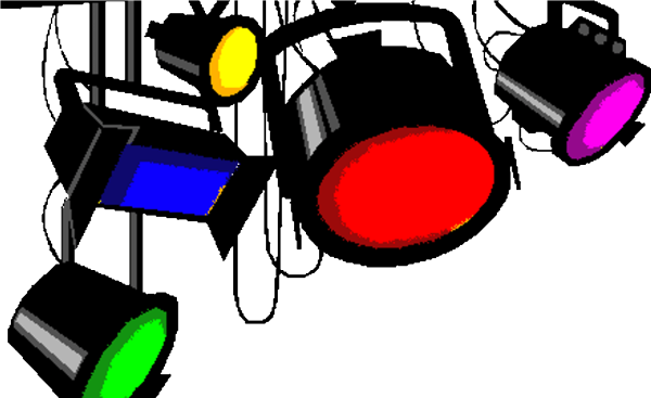 Театральный прожектор вектор