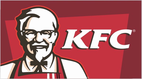 Нарисованный KFC сотрудник