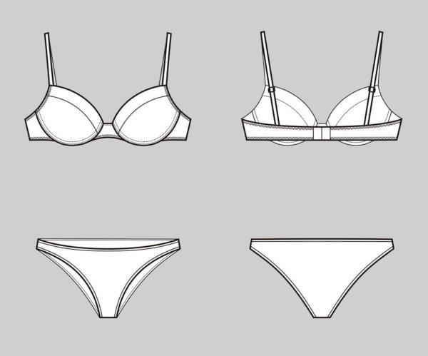 Технический эскиз бюстгальтера