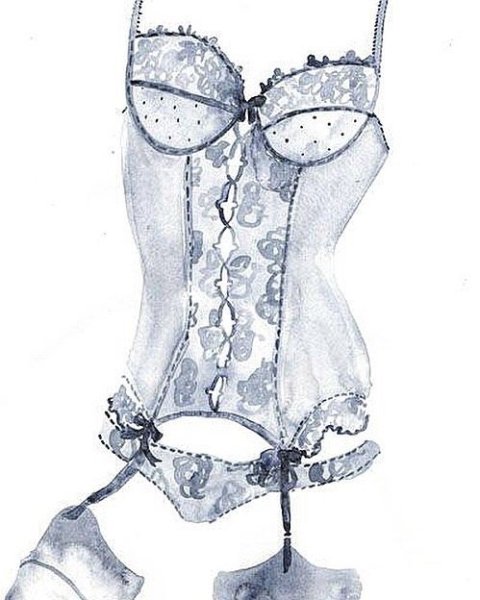 Нижнее белье акварель