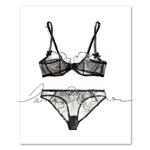 Наброски Нижнего белья черные