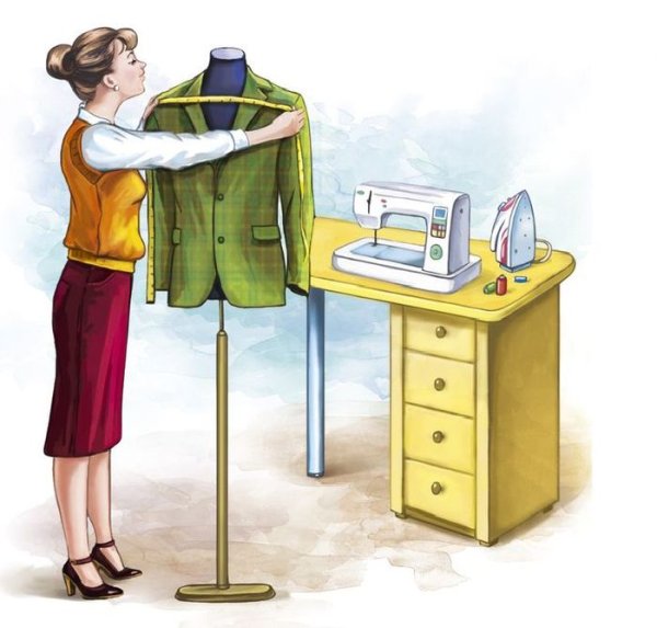 Портниха рисунок для детей