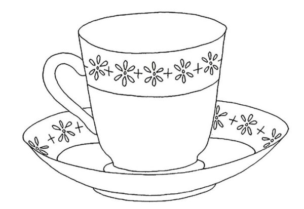 Посуда раскраска для детей