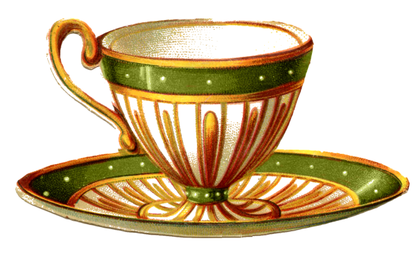 Старинная посуда на прозрачном фоне