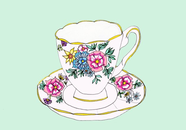 Чашка рисунок