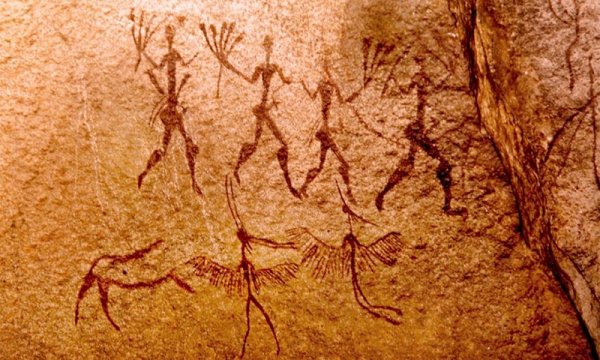 Наскальная живопись бушменов мезолит